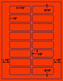 1,000 Fluorescent Red Laser Only sheets with Permanent adhesive