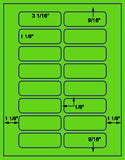 1,000 Fluorescent Green Laser Only sheets with Permanent adhesive