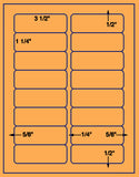 1,000 Fluorescent Orange Laser Only sheets wtih Permanent adhesive