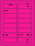 1,000 Fluorescent Pink Laser Only sheets with Permanent adhesive