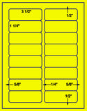1,000 Fluorescent Yellow Laser Only sheets with Permanent adhesive