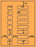 1,000 Fluorescent Orange Laser Only sheets wtih Permanent adhesive