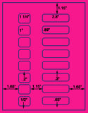 1,000 Fluorescent Pink Laser Only sheets with Permanent adhesive