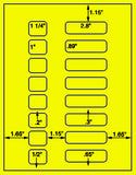 1,000 Fluorescent Yellow Laser Only sheets with Permanent adhesive