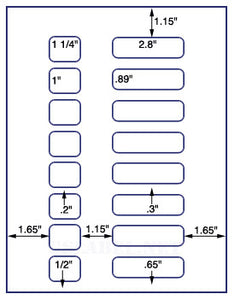 US3382-1 1/4''x1''-16 up on a 8 1/2"x11" label sheet.