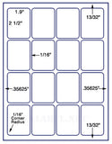 1,000 Uncoated White Matte Inkjet or Laser sheets with Permanent adhesive