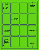 1,000 Fluorescent Green Laser Only sheets with Permanent adhesive