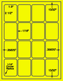1,000 Fluorescent Yellow Laser Only sheets with Permanent adhesive