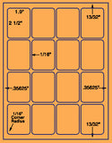 1,000 Fluorescent Orange Laser Only sheets wtih Permanent adhesive