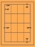 1,000 Fluorescent Orange Laser Only sheets wtih Permanent adhesive