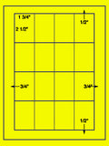 1,000 Fluorescent Yellow Laser Only sheets with Permanent adhesive
