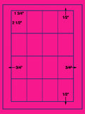 1,000 Fluorescent Pink Laser Only sheets with Permanent adhesive
