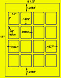 US3385-1.7''x2''-16 upon a 8 1/2"x11" label sheet.