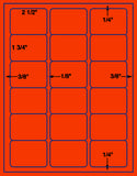 1,000 Fluorescent Red Laser Only sheets with Permanent adhesive