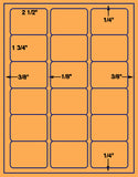 1,000 Fluorescent Orange Laser Only sheets wtih Permanent adhesive