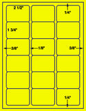 1,000 Fluorescent Yellow Laser Only sheets with Permanent adhesive