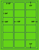 1,000 Fluorescent Green Laser Only sheets with Permanent adhesive