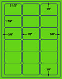 US3398-2 1/2''x1 3/4''-18 up on a 8 1/2"x11" label sheet.