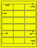 1,000 Fluorescent Yellow Laser Only sheets with Permanent adhesive