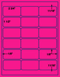 1,000 Fluorescent Pink Laser Only sheets with Permanent adhesive