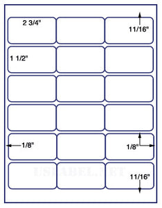US3399-2 3/4''x1 1/2''-18 up on a 8 1/2"x11" label sheet.
