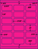 1,000 Fluorescent Pink Laser Only sheets with Permanent adhesive