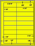 1,000 Fluorescent Yellow Laser Only sheets with Permanent adhesive
