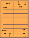 1,000 Fluorescent Orange Laser Only sheets wtih Permanent adhesive