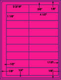 1,000 Fluorescent Pink Laser Only sheets with Permanent adhesive