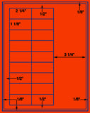 1,000 Fluorescent Red Laser Only sheets with Permanent adhesive