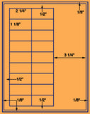 1,000 Fluorescent Orange Laser Only sheets wtih Permanent adhesive