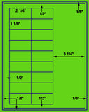 1,000 Fluorescent Green Laser Only sheets with Permanent adhesive
