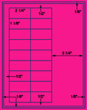 1,000 Fluorescent Pink Laser Only sheets with Permanent adhesive