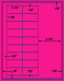 US3402-2 1/4''x1 1/8''-18 up on a 8 1/2"x11" label sheet.