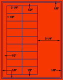 US3402-2 1/4''x1 1/8''-18 up on a 8 1/2"x11" label sheet.