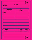 1,000 Fluorescent Pink Laser Only sheets with Permanent adhesive
