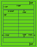 1,000 Fluorescent Green Laser Only sheets with Permanent adhesive
