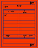 1,000 Fluorescent Red Laser Only sheets with Permanent adhesive