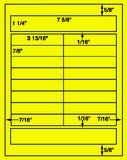 1,000 Fluorescent Yellow Laser Only sheets with Permanent adhesive
