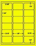1,000 Fluorescent Yellow Laser Only sheets with Permanent adhesive