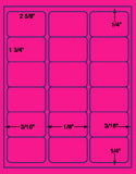 1,000 Fluorescent Pink Laser Only sheets with Permanent adhesive