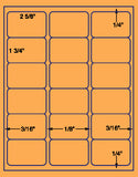1,000 Fluorescent Orange Laser Only sheets wtih Permanent adhesive