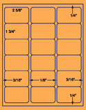US3404-2 5/8''x1 3/4''-18 up on a 8 1/2"x11" label sheet.