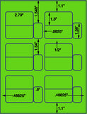 1,000 Fluorescent Green Laser Only sheets with Permanent adhesive