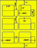 1,000 Fluorescent Yellow Laser Only sheets with Permanent adhesive