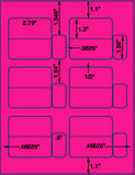 1,000 Fluorescent Pink Laser Only sheets with Permanent adhesive