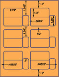 1,000 Fluorescent Orange Laser Only sheets wtih Permanent adhesive