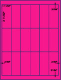 1,000 Fluorescent Pink Laser Only sheets with Permanent adhesive