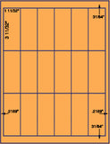 1,000 Fluorescent Orange Laser Only sheets wtih Permanent adhesive