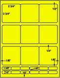 1,000 Fluorescent Yellow Laser Only sheets with Permanent adhesive